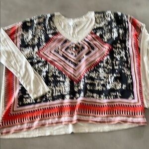 Geometric Patterned Long Sleeve Top by CAbi in size M